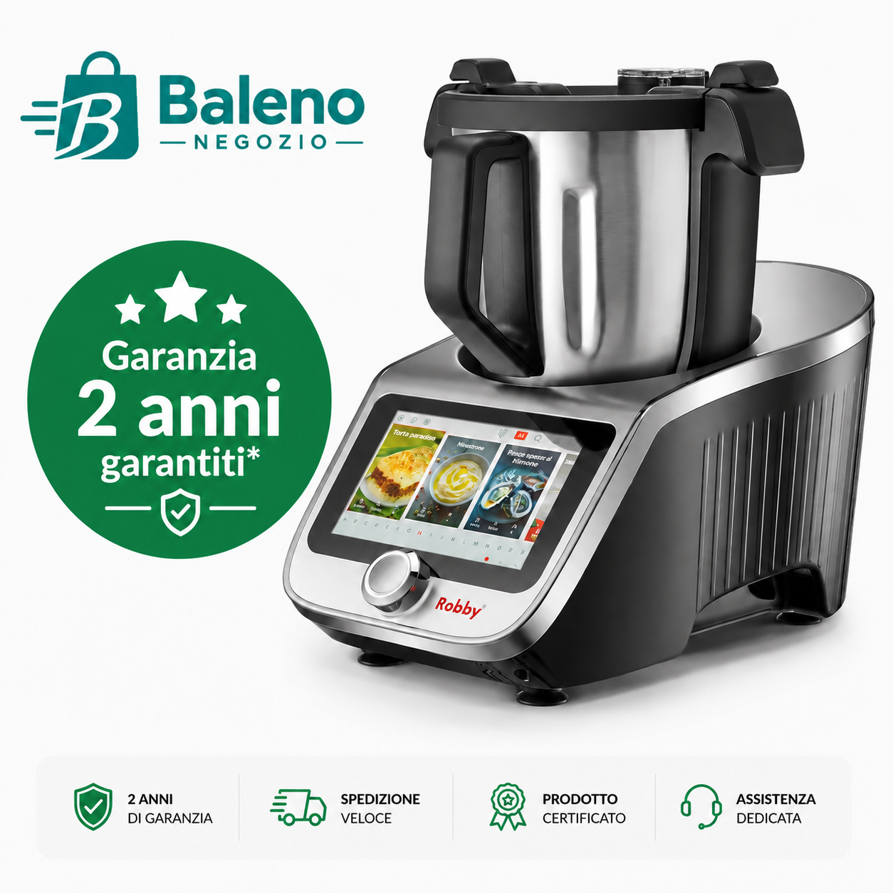 Robby multifunzionale collegato robot fornello con ciotola xl