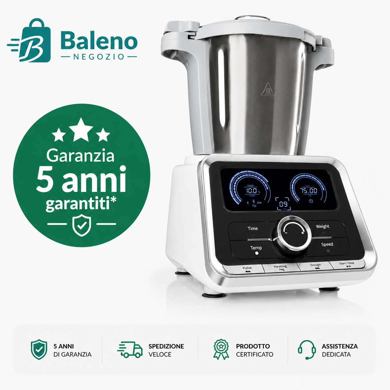 Robot da cucina multifunzione-Klarstein-Thermo cooker 1000W